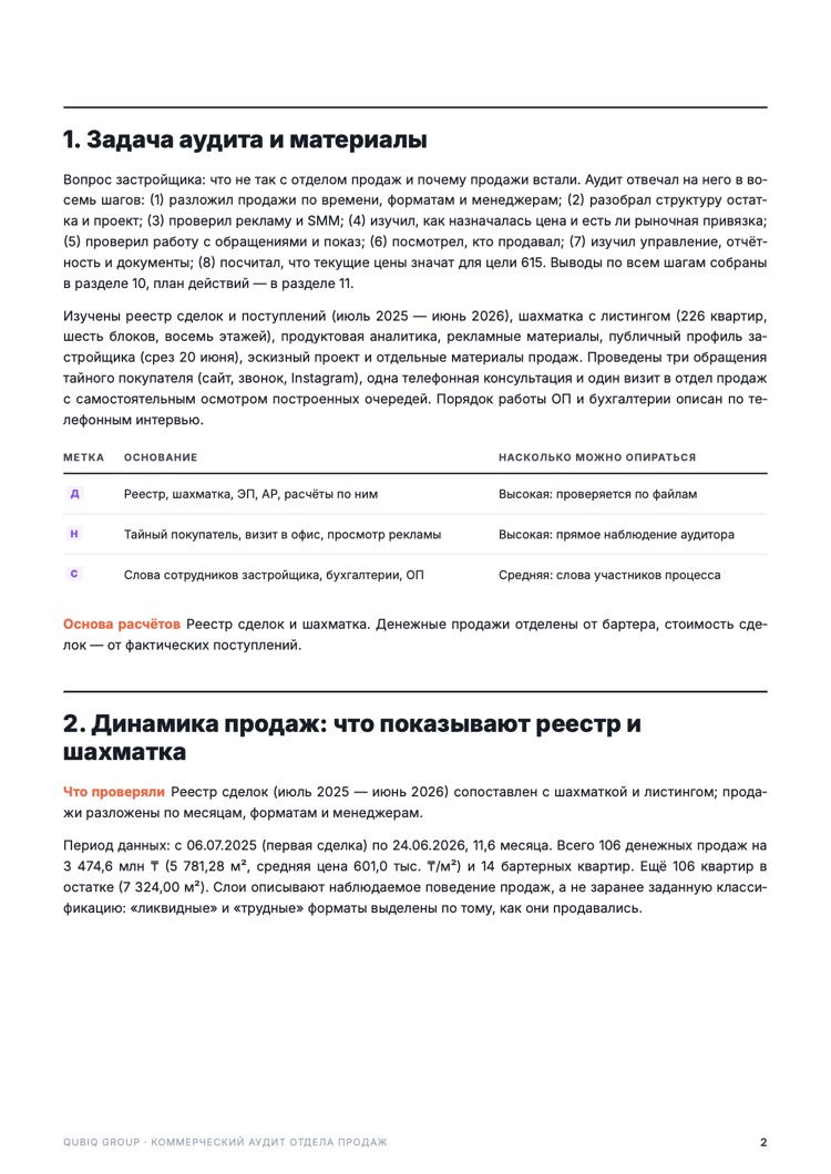 Задача аудита, материалы и метки источников